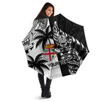 Fiji New Zealand Rugby Personalised Umbrella Maori and Tapa Pattern - Aussie Hoodie