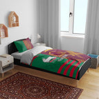 Custom NRL Rabbitohs and Broncos Bedding Set Sporty Style