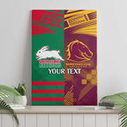 Custom NRL Rabbitohs and Broncos Canvas Wall Art Sporty Style