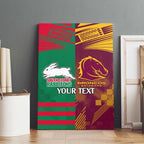 Custom NRL Rabbitohs and Broncos Canvas Wall Art Sporty Style