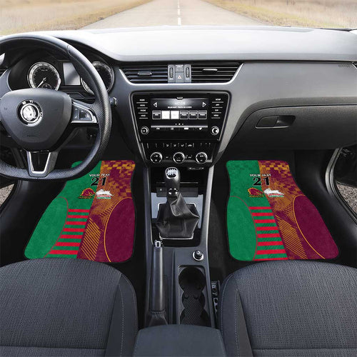 Custom NRL Rabbitohs and Broncos Car Mats Sporty Style