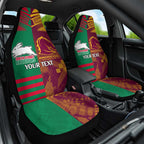 Custom NRL Rabbitohs and Broncos Car Seat Cover Sporty Style
