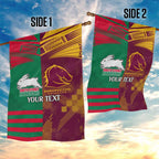 Custom NRL Rabbitohs and Broncos Garden Flag Sporty Style