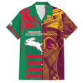 Custom NRL Rabbitohs and Broncos Hawaiian Shirt Sporty Style