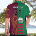 Custom NRL Rabbitohs and Broncos Hawaiian Shirt Sporty Style