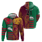 Custom NRL Rabbitohs and Broncos Hoodie Sporty Style