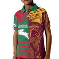 Custom NRL Rabbitohs and Broncos Kid Polo Shirt Sporty Style