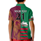 Custom NRL Rabbitohs and Broncos Kid Polo Shirt Sporty Style
