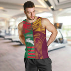 Custom NRL Rabbitohs and Broncos Men Tank Top Sporty Style
