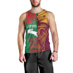 Custom NRL Rabbitohs and Broncos Men Tank Top Sporty Style