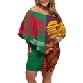 Custom NRL Rabbitohs and Broncos Off Shoulder Short Dress Sporty Style