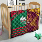 Custom NRL Rabbitohs and Broncos Quilt Sporty Style