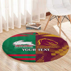 Custom NRL Rabbitohs and Broncos Round Carpet Sporty Style
