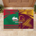 Custom NRL Rabbitohs and Broncos Rubber Doormat Sporty Style