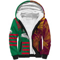 Custom NRL Rabbitohs and Broncos Sherpa Hoodie Sporty Style