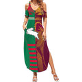 Custom NRL Rabbitohs and Broncos Summer Maxi Dress Sporty Style