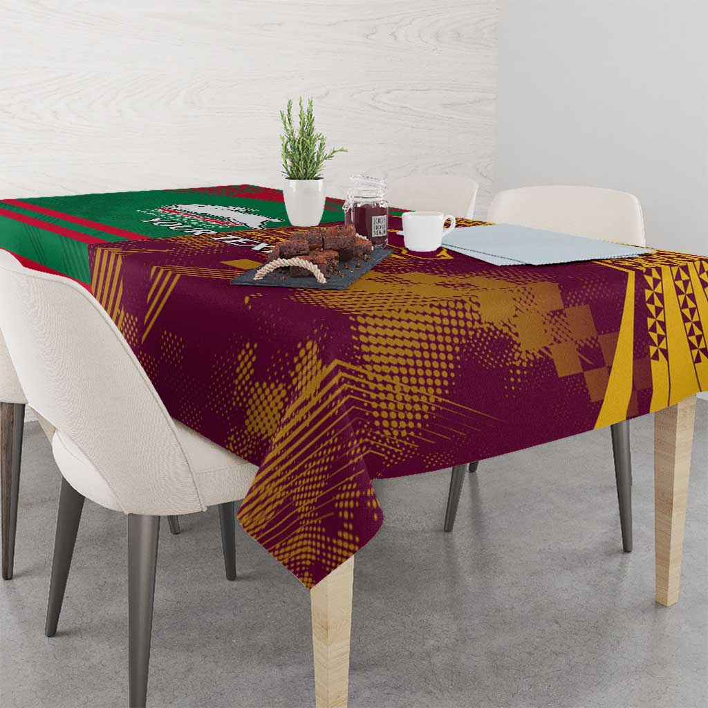 Custom NRL Rabbitohs and Broncos Tablecloth Sporty Style