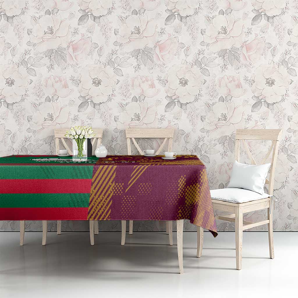 Custom NRL Rabbitohs and Broncos Tablecloth Sporty Style