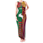 Custom NRL Rabbitohs and Broncos Tank Maxi Dress Sporty Style