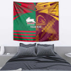 Custom NRL Rabbitohs and Broncos Tapestry Sporty Style