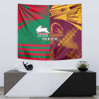 Custom NRL Rabbitohs and Broncos Tapestry Sporty Style