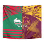 Custom NRL Rabbitohs and Broncos Tapestry Sporty Style