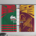 Custom NRL Rabbitohs and Broncos Window Curtain Sporty Style