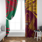 Custom NRL Rabbitohs and Broncos Window Curtain Sporty Style