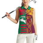 Custom NRL Rabbitohs and Broncos Women Sleeveless Polo Shirt Sporty Style