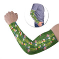 Aussie Santa Budgie Christmas Arm Sleeves Green Parakeet Tropical Floral
