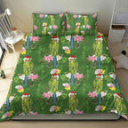 Aussie Santa Budgie Christmas Bedding Set Green Parakeet Tropical Floral