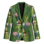 Aussie Santa Budgie Christmas Blazer Green Parakeet Tropical Floral