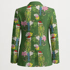 Aussie Santa Budgie Christmas Blazer Green Parakeet Tropical Floral