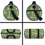 Aussie Santa Budgie Christmas Duffle Bag Green Parakeet Tropical Floral
