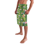 Aussie Santa Budgie Christmas Lavalava Green Parakeet Tropical Floral