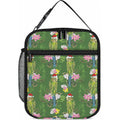 Aussie Santa Budgie Christmas Lunch Bag Green Parakeet Tropical Floral