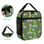 Aussie Santa Budgie Christmas Lunch Bag Green Parakeet Tropical Floral