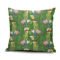 Aussie Santa Budgie Christmas Pillow Cover Green Parakeet Tropical Floral