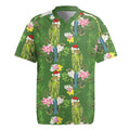 Aussie Santa Budgie Christmas Rugby Jersey Green Parakeet Tropical Floral