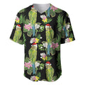 Aussie Santa Budgie Christmas Baseball Jersey Black Parakeet Tropical Floral