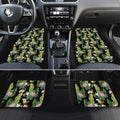 Aussie Santa Budgie Christmas Car Mats Black Parakeet Tropical Floral