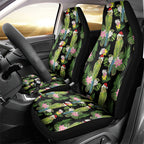 Aussie Santa Budgie Christmas Car Seat Cover Black Parakeet Tropical Floral