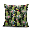 Aussie Santa Budgie Christmas Pillow Cover Black Parakeet Tropical Floral