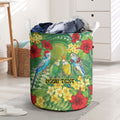 Australia Budgerigars Parakeets Personalised Laundry Basket Cute Budgies Santa Tropical Flowers