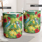 Australia Budgerigars Parakeets Personalised Laundry Basket Cute Budgies Santa Tropical Flowers