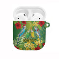 Australia Budgerigars Parakeets Personalised AirPods Case Cute Budgies Santa Tropical Flowers