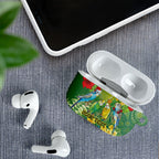 Australia Budgerigars Parakeets Personalised AirPods Case Cute Budgies Santa Tropical Flowers