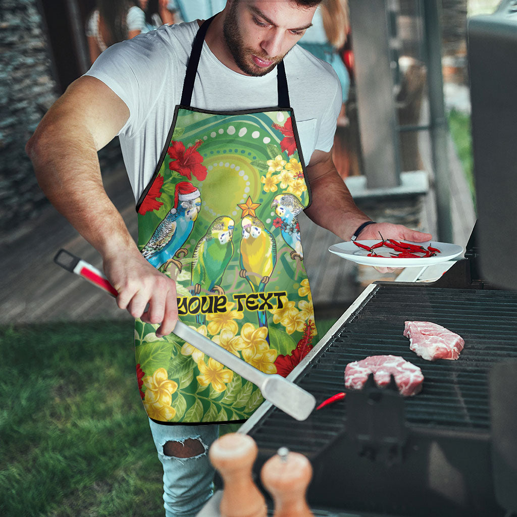Australia Budgerigars Parakeets Personalised Apron Cute Budgies Santa Tropical Flowers