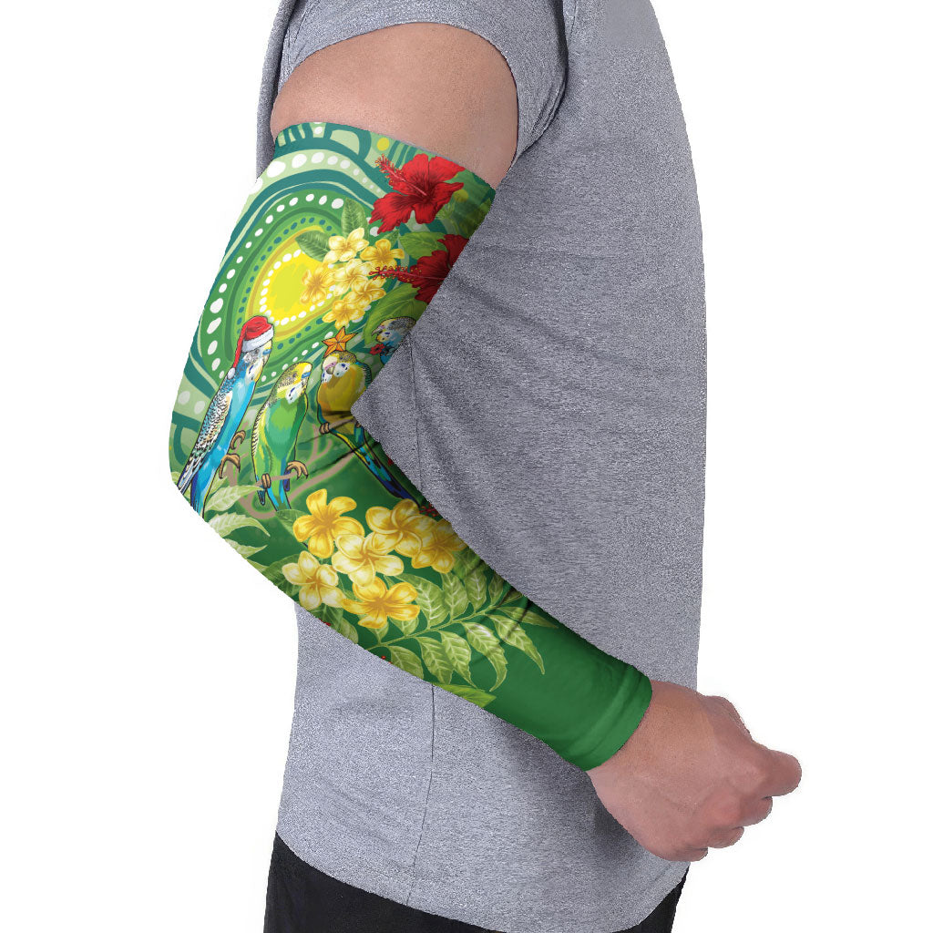 Australia Budgerigars Parakeets Personalised Arm Sleeves Cute Budgies Santa Tropical Flowers