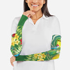 Australia Budgerigars Parakeets Personalised Arm Sleeves Cute Budgies Santa Tropical Flowers